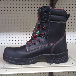 Kenzo Black Work Boot with Red Accents